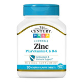 Zinc Premium + Vitamina C Y B6 90 Tabletas Cereza Z17