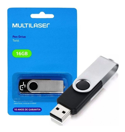 Pen Drive Multilaser Twist  16gb Usb 2.0