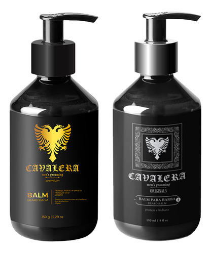 Kit Barba Cavalera Balm Bay Rum 150ml + Balm Premium 150ml