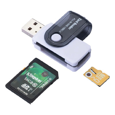 Lector De Memorias 4 En 1 Versátil Dispositivo de Lectura y Transf. de Datos para Tarjetas SD, MicroSD, CF y USB Ldm401 | Meses sin interés