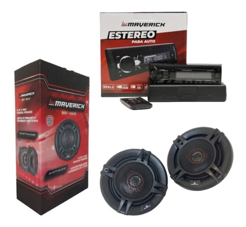 Combo Audio Maverick - Estéreo Desmontable + Parlantes 5,25 