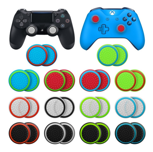 2 Gomas Fosforescente Para Control Palanca Ps4 Ps3 Xbox 1par