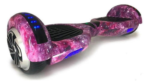 Hoverboard Skate Elétrico 6.5 Roxo Galáxia Led Bluetooth