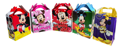 Mickey O Minnie Mouse 20 Cajas Dulceras Bolos Fiesta