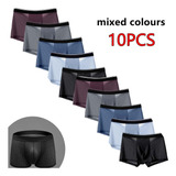 Kit 10 Boxer Wear, Ropa Interior De Fibra De Bambú For