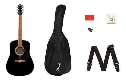 Fender, Paquete Guitarra Acústica Alternative Fa-115 Black