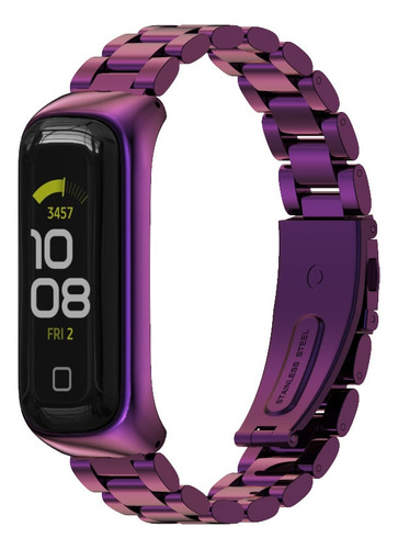 Correa De Acero Morado Para Samsung Galaxy Fit 2