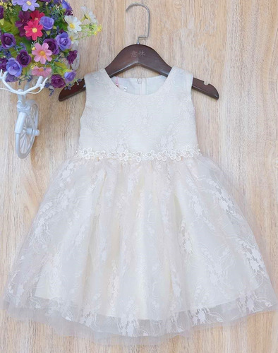 Vestido Bautismo Importado De Nena Con Tull Y Perla Para Fiesta, Cumpleaño, Eventos, Fotografia Talle 2 A 6