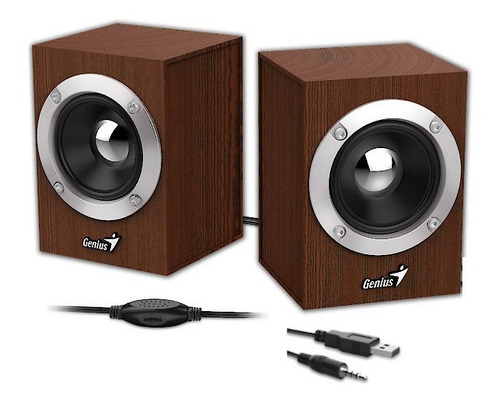 Parlantes 2.0  6w Rms Usb Genius Sp-hf280 Madera