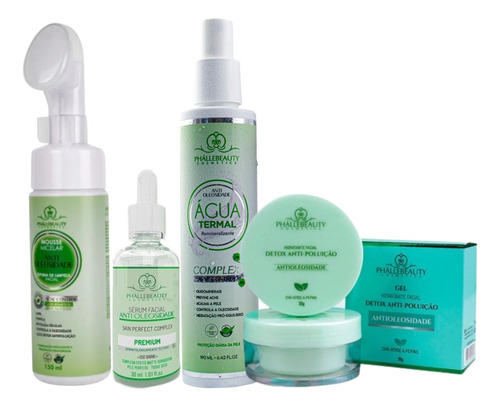 Kit Skin Care Cuidado Facial Completo Pele Oleosa Anti Acne