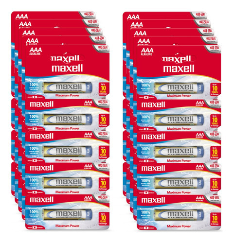 Pack 50 Pilas Maxell Alcalinas Aaa Gran Calidad - Todopilas