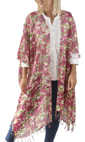 Kimono Saco Estampado Chaleco Pareo Mujer Spiga 31 K15029