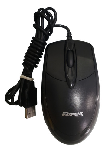 Mouse Usb Computador Notebook Pc Maxprint Preto