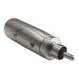 Ficha Adaptador Xlr Canon Macho A Rca Macho Metalico