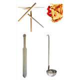 Utensilios Para Crepas, Kit 2 Pzs + Espatula 38 Cm+ Cucharon