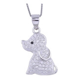 Regalo Mujer Collar Corazón Perritos Plata 925 Joyas