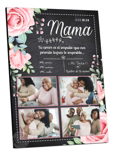Cuadro Collage Personalizado Madre 20x30cm Regalo Para Mamá