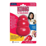 Caucho Portapasabocas Kong Classic Talla L Color Rojo