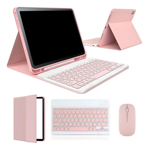 Capa Com Teclado Bluetooth + Mouse Para iPad Air 11 M2 M3