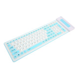 Teclado Plegable De Silicona, 107 Teclas, Resistente Al Agua