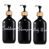 Dispensador De Shampoo, Acondicionador Y Body Wash Set 3pzas