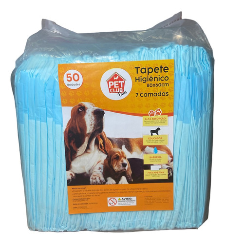 Tapete Higienico Pet 80x60 50 Unidades Ultra Gel