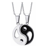 Newzenro 2 Piezas De Yin Yang Bff Collar Colgante Para Parej