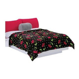 Cobertor Cherry Pop Matrimonial/individual Negro Concord