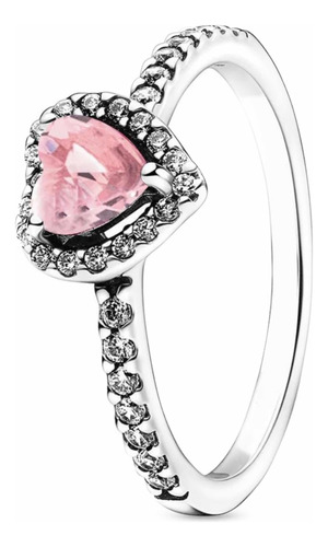 Anillo Pandora Plata Corazón Rosa + Kit De Regalo