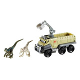 Matchbox Camion De Captura Velociraptor Jurassic World Color Verde