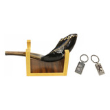 Shofar Chifre De Carneiro De Ungir E Tocar + Suporte #6