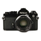 Câmera Analógica 35mm Nikon Fe Com 50mm F1.8