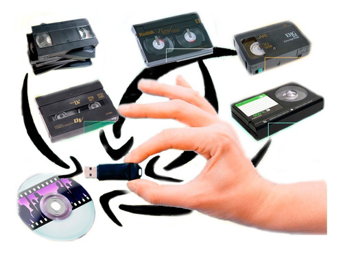 Transfer Pasar Cassettes Vhs,8mm,minidv,vhs-c A Dvd 10 Pzas 