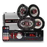 Kit Mp3 Player + Falante  6 E 6x9 Pol 240w + Taramps Ts400x4