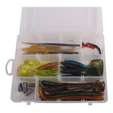 Kit De 30 Gomas Y Anzuelos Pesca De Lobina Bass Fishing Kit