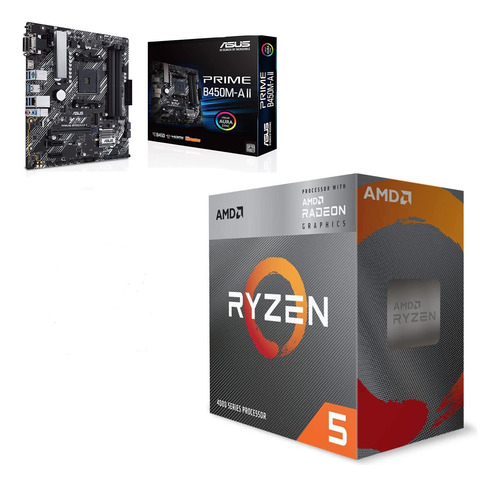 Combo Board Asus Prime B450m-a Ii + Amd Ryzen 5 4600g