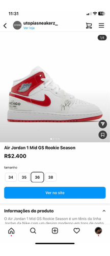 Air Jordan 1 Mid Gs Rookie Season Original.