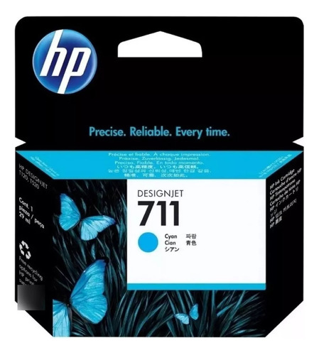 Tinta Hp 711 Cyan Original Cz130a P/plotter T120 T130 29ml