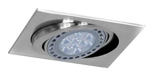 Spot Embutir De Ar111 Cuadrado Cardanico Platil 1 Luz Led 