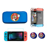 Estuche De Mario A + Acrílico + 2grips + Vidrio Nint. Switch