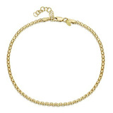 Anklet De Oro Plateado 18k Sobre Plata Esterlina 925 - Caden