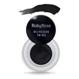 Ruby Rose Delineador Crema Para Ojos Color Negro Cat Eye