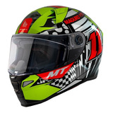 Casco Moto Mt Revenge 2 Sergio Garcia A3 Amarillo Brillo