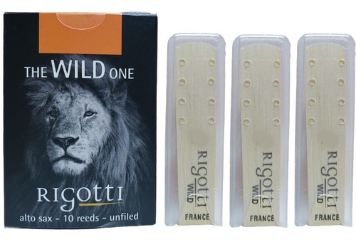 Kit 3 Palhetas Para Sax Alto Rigotti Wild - Escolha O Nº