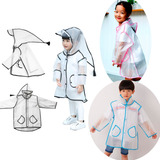 Capa De Chuva Com Capuz Transparente Infantil M G Gg Colors