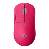 Mouse Gamer Inalámbrico Recargable Logitech Pro X Magenta 