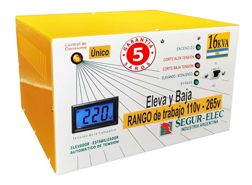 Elevador Automático Tensión 16 Kva Rango 110v Super Promo