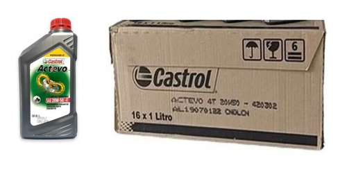 Caja Aceite Moto Castrol Actevo 4t Mineral 20w50 16u Eltala 