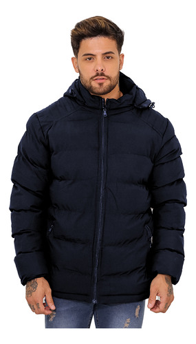 Jaqueta Puffer Masculina Casaco Corta Vento Inverno Forrada