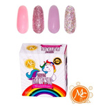 Acrílicos Mc Nails, Colección Fantasía Unicornio/4 Pz/pro...